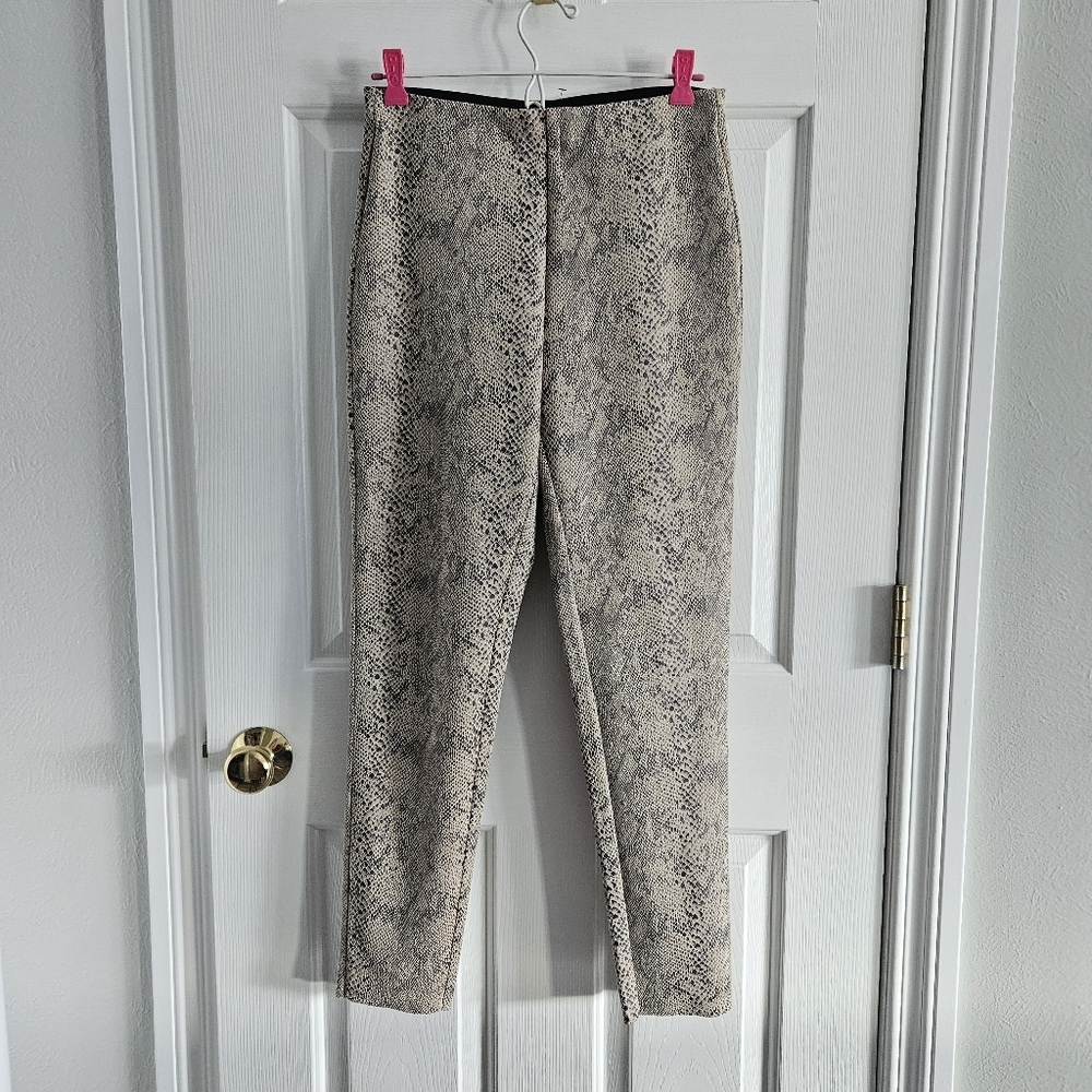 NWT Zara Vegan Faux Suede Snakeskin Leggings/Skinny Pants